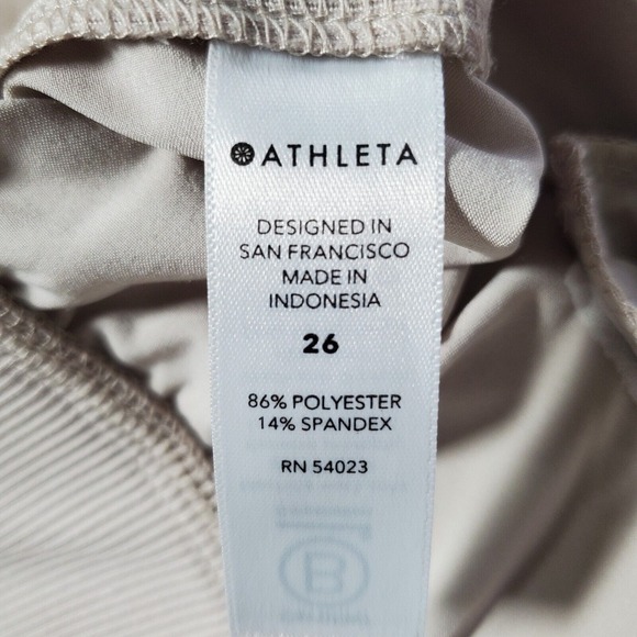 Athleta Brooklyn Joggers Womens Size 26 Beige Pants Travel Lounge‎ Minimalist - Picture 6 of 13